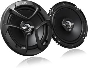 JVC CS-J620 300W 6.5″ CS Series 2-Way Coaxial Car Speakers, Set of 2, 6.5″ Mica Cone Woofer & 1″ PEI Tweeter, Hybrid Surround, Easy Installation
