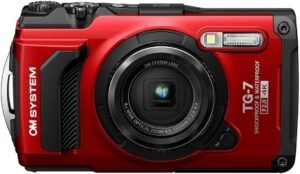 OM SYSTEM Tough TG-7 Red Underwater Camera, Waterproof, Freeze Proof, High Resolution Bright, 4K Video 44x Macro Shooting (Successor Olympus TG-6)
