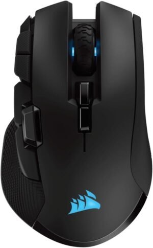 CORSAIR IRONCLAW WIRELESS RGB Rechargeable Gaming Mouse with Slipstream Technology – 18,000 DPI – 3-Zone RGB Multi-Color Backlighting – Black