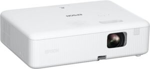 Epson EpiqVision Flex CO-W01 Portable Projector, 3-Chip 3LCD, Widescreen, 3,000 Lumens Color/White Brightness, 5W Built-in Speaker, 300-Inch Home Entertainment and Work, Streaming Ready (Renewed)