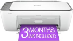 HP DeskJet 2855e Wireless All-in-One Color Inkjet Printer, Scanner, Copier, Best-for-home, 3 months of Instant Ink included (588S5A)