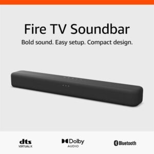 Amazon Fire TV Soundbar, 2.0 speaker with DTS Virtual:X and Dolby Audio, Bluetooth connectivity