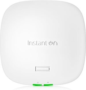 HPE Networking Instant On Access Point AP32 2×2 WiFi 6E Indoor Wireless Access Point | Secure, Tri-Band, Future Ready | Power Source Not Included | US Model (S1T22A)