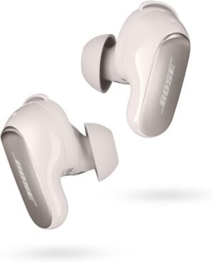Bose QuietComfort Ultra Bluetooth Earbuds, Wireless Earbuds with Spatial Audio and World-Class Active Noise Cancellation, Deep Bass, Up to 6 Hours of Playtime, White Smoke