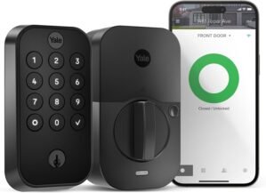 Yale Security Assure Lock 2 Deadbolt, Black Suede Smart Entry Door Lock with Wi-Fi Connected Keypad for Code Entry Door Lock and Remote Access with Back-Up Key, YRD410-WF1-BSP