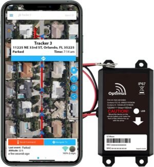 Optimus Wired GPS Tracker for Vehicles – Easy Installation on Car’s Battery – Low Cost Subscription Plan Options
