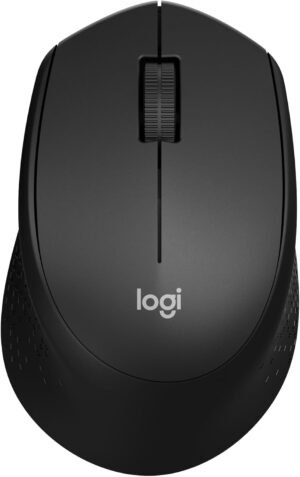 Logitech M330 SILENT Wireless Mouse, 2.4GHz with USB Receiver, Optical Tracking, Quiet & Lightweight, Long Battery Life, for PC, Mac, Laptop, Chromebook – Black
