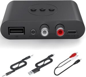 Bluetooth 5.2 Audio Adapter for Music Streaming Sound System, Wireless Audio Receiver, Supports USB Flash Disk, for Smartphone Tablet Car Speaker Wireless Headset etc.