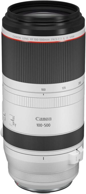 Canon RF100-500mm F4.5-7.1 L is USM Lens, Super-Telephoto Zoom Lens, Compatible with EOS R Series Mirrorless Cameras, White
