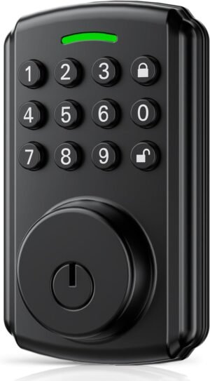 Keyless Entry Door Lock | APP Available But Not Required | Work with Gateway, Alexa and Google As | IP65 Waterproof | Deadbolt Smart Locks for Front Door | Auto Lock