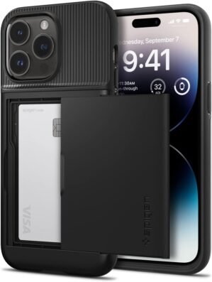 Spigen Slim Armor CS Designed for iPhone 14 Pro Case (2022) [Military-Grade Protection] – Black