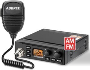 ABBREE CB Radio for Truckers Long Range AM FM Professional Portable CB Radios Kit,Compact Design,Travel Essentials,Instant Emergency Channel 9/19,Full 40 Channels with Handheld Mic,LCD Display,Black