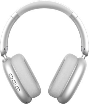 Y01 Wireless Over Ear Headphones, Noise Canceling Bluetooth 5.3 Headphones with Microphones,Hi-Res Audio,48H Playtime,Foldable,Breathable Soft Earpads for iOS/Android/Samsung/PC-Silver