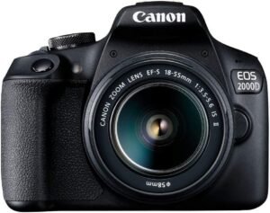 Canon EOS 2000D (Rebel T7) DSLR Camera + 18-55mm III Kit (Renewed)