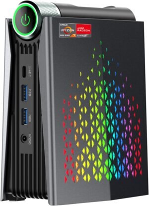 ACEMAGICIAN [Gaming PC Ryzen Mini PC, AMD Ryzen 7 Pro 5875U 16GB DDR4 512GB NVME SSD Mini Desktop Computer,11 Pro Mini PC Gaming[WiFi6/BT5.2] [4K UHD/RGB Lights/3 Adjustable Mode]