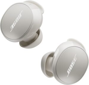 Bose QuietComfort Bluetooth Earbuds, True Wireless Earbuds with Active Noise Cancellation and Mic, Deep Bass, IPX4 Rating, Up to 8.5 Hours of Playtime, White