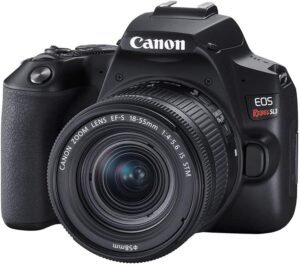 Canon EOS Rebel SL3 Digital SLR Camera with EF-S 18-55mm Lens kit, Built-in Wi-Fi, Dual Pixel CMOS AF and 3.0 Inch Vari-Angle Touch Screen, Black