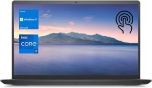 Dell Inspiron 3520 15.6″ Touchscreen i7 Laptop, 15.6″ FHD Touchscreen, Intel Core i7-1255U, 32GB RAM, 1TB SSD, Numeric Keypad, Webcam, SD Card Reader, HDMI, Wi-Fi, Windows 11 Home, Black