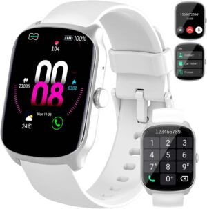 Smart Watch for Men Women (Dial/Answer Calls), 1.95″HD Curved Screen Smartwatch, Heart Rate/Sleep Monitor Fitness Watches, 112+ Sports Modes Activity Trackers, IP68 Waterproof Watch for Android iOS