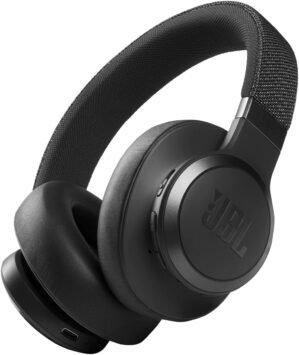 JBL Live 660NC – Wireless Over-ear Noise Cancelling headphones, JBL Signature Sound, Voice Assist, Up to 50Hrs of Battery with Speed Charging, Comfort-fit fabric headband and carrying pouch (Black)