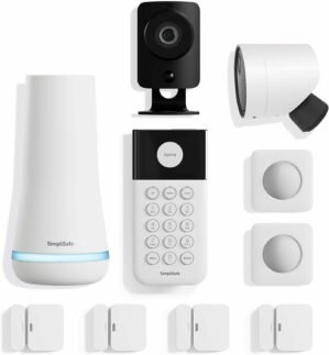 SimpliSafe 10 Piece Wireless Home Security System with Outdoor Camera – Optional 24/7 Professional Monitoring – No Contract – Compatible with Alexa and Google Assistant