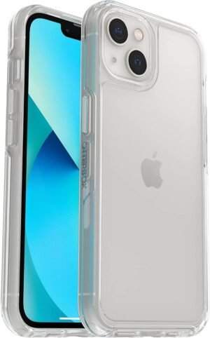 OtterBox iPhone 13 (ONLY) Symmetry Series Case – Clear, Ultra-Sleek, Wireless Charging Compatible, Raised Edges Protect Camera & Screen