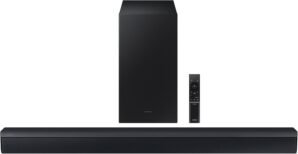 SAMSUNG HW-C450 2.1ch Soundbar w/DTS Virtual X, Subwoofer Included, Bass Boost, Adaptive Sound Lite, Game Mode, Bluetooth, Wireless Surround Sound Compatible
