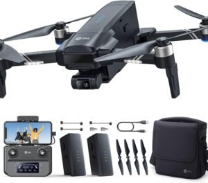 Holy Stone HS600D 3 Axis Brushless Gimbal GPS Drones With Camera For Adults 4K, FPV Drone, 8K Image, 4K/30FPS Video, 48MP Photo, 80 Min Flight, Auto Return, 20000Ft Control, QuickShot, Upgraded HS600