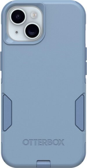 OtterBox iPhone 15, iPhone 14, and iPhone 13 Commuter Series Case – Crisp Denim (Blue), Slim & Tough, Pocket-Friendly, with Port Protection