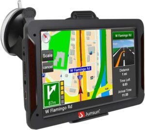 GPS Navigation for Car 7 Inch Vehicle GPS Navigation 8G Memory Portable Truck Navigator HD Touch Screen North America Lifetime Maps Update Latest in 2024 Contains USA, Canada, Mexico