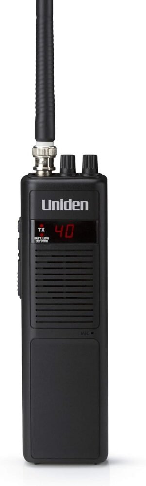 Uniden PRO401HH Professional Series 40 Channel Handheld CB Radio, 4 Watts Power with Hi/Low Power Switch, Auto noise cancellation, Belt Clip And Strap Included, 2.75in. x 4.33in. x 8.66in.