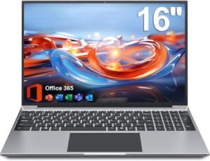 jumper Laptop Computer 16 inch FHD Display, 8GB RAM, 128GB SSD, 128GB eMMC, 5G/2.4G WiFi, Type-C, HDMI, Numeric Keypad, Bluetooth, 38Wh Battery, 5305U Processor, Cooling System