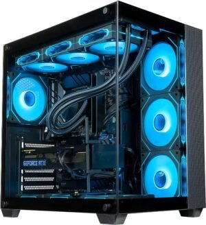 Panorama Gaming PC Desktop (NVD GeForce RTX 5080, Intel 24-Core i9-14900KF Processor, 96GB RAM, 2x2TB NVMe Gen4 SSD, WiFi 6E, Windows 11 Professional) Best High-Airflow RGB Tower Gamer Computer 2024