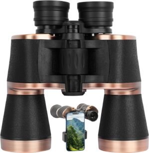 20×50 Binoculars for Adults, Binoculars HD High Powered Professional Binoculars for Bird Watching Travel Stargazing Concerts Outdoor Sports-BAK4 Prism FMC Lens,Waterproof, Fogproof with Phone Adapter