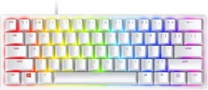 Razer Huntsman Mini 60% Gaming Keyboard: Fast Keyboard Switches – Linear Optical Switches – Chroma RGB Lighting – PBT Keycaps – Onboard Memory – Snap Tap – White