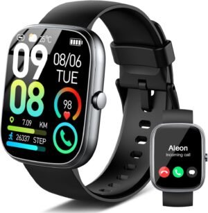 Smart Watch, 1.91″HD Smartwatch for Men Women (Answer/Make Call), 2025 Fitness Watch Heart Rate/Activity/Step/Sleep Monitor/SpO2, Step Counter IP68 Waterproof 110+ Sport Mode Watches for Android IOS