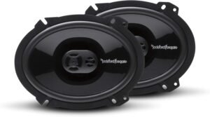 Rockford Fosgate P1683 Punch 6″x8″ 3-Way Coaxial Full Range Speakers – Black (Pair)