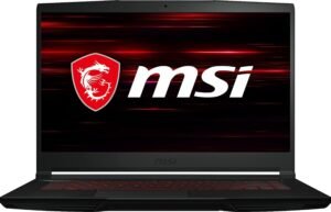 MSI GF63 Thin Gaming Laptop, 15.6″ FHD 144Hz, Intel i5-11400H, RTX 3050, 16GB RAM, 512GB NVMe SSD, Windows 11, Aluminum Black