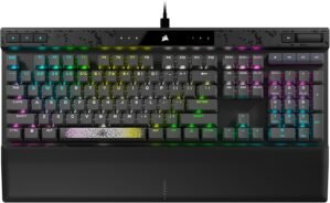 CORSAIR K70 MAX RGB Magnetic Mechanical Wired Gaming Keyboard –MGX Adjustable Switches, Simultaneous SOCD and Rapid Trigger, PBT Double-Shot Keycaps, Sound Dampening, 8000Hz Polling, QWERTY NA, Black