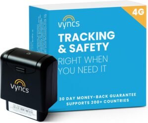 Vyncs – GPS Tracker for Vehicles, [No Monthly Fee], 4G LTE, Vehicle Location, Trip History, Driving Alerts, GeoFence, Fuel Economy, OBD Fault Codes, USA-Developed, Family or Fleets