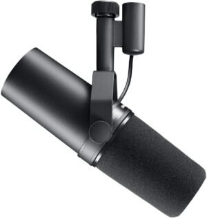 Shure SM7B Microphone – Vocal Dynamic Studio Mic for Broadcast, Podcast, Recording, Gaming & Streaming, XLR, Rugged Construction, Detachable Windscreen, Smooth Sound, Warm Vocals, Wide-Range Frequency