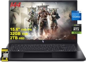 acer Nitro V 15 Gaming Laptop 15.6″ FHD IPS 144Hz Intel 10-core i7-13620H 32GB RAM 2TB SSD GeForce RTX 4060 Backlit USB-C Win11 w/ICP Accessory