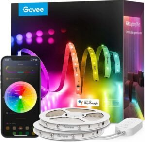 Govee 100ft RGBIC LED Strip Lights, Smart LED Lights Work with Alexa and Google Assistant, LED Lights for Bedroom WiFi App Control Segmented DIY Multiple Colors, Color Changing Light, NOT Waterproof