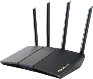 ASUS RT-AX1800S Dual Band WiFi 6 Extendable Router, Subscription-Free Network Security, Parental Control, Built-in VPN, AiMesh Compatible, Gaming & Streaming, Smart Home