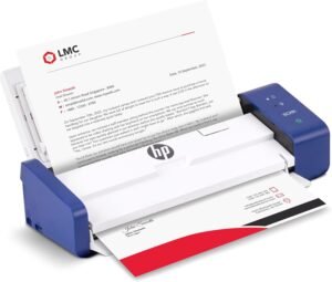 HP Compact Desktop Duplex USB Mobile Document & Photo Scanner with Auto-Feed Tray for Portable 2-Sided Digital Scanning, Model HPPS200, for Home & Office, PC and MAC, HP WorkScan Software Included