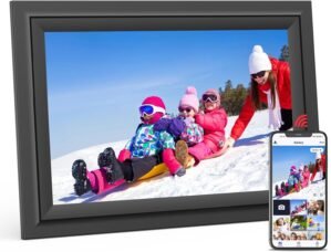 SAMMIX Digital Picture Frame, 10.1 Inch WiFi Digital Photo Frame Electronic, IPS HD Touch Screen, 16GB Memory, Wall-Mounted, Load Photos and Video from Phone Uhale App, Gifts for Mom