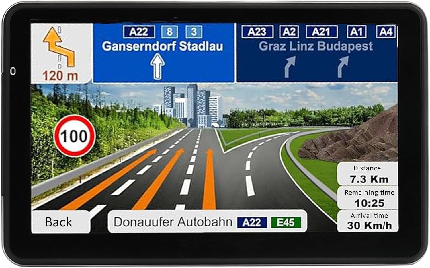 GPS Navigation for Car, Latest 2025 Map 7 inch Touch Screen Car GPS 256-16GB, Voice Turn Direction Guidance, Support Speed and Red Light Warning, Pre-Installed North America Lifetime map Free Update - Image 2