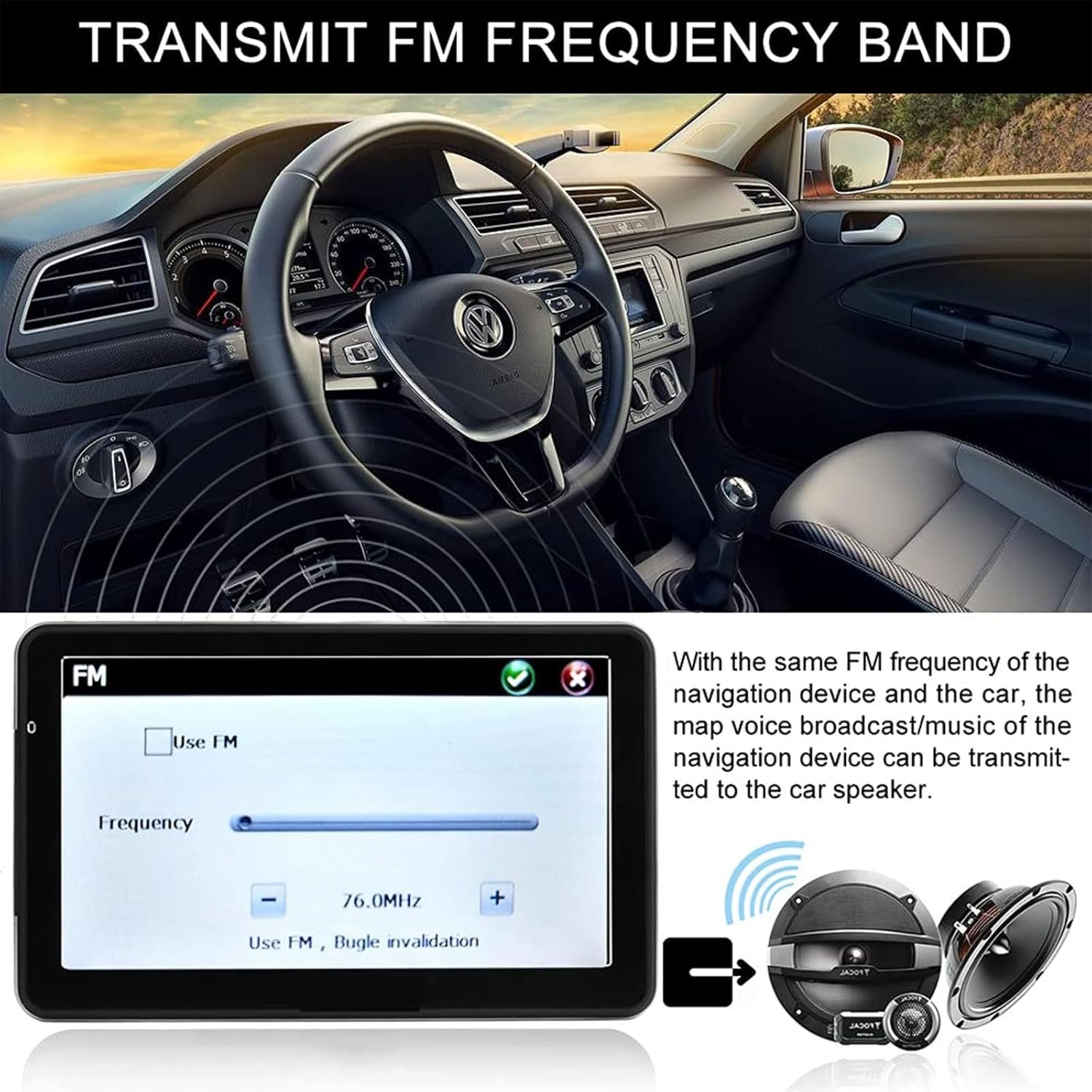 GPS Navigation for Car, Latest 2025 Map 7 inch Touch Screen Car GPS 256-16GB, Voice Turn Direction Guidance, Support Speed and Red Light Warning, Pre-Installed North America Lifetime map Free Update - Image 6