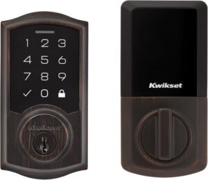 Kwikset SmartCode 270 Keyless Entry Electronic Touchpad Deadbolt Door Lock with Auto-Lock, Custom User Codes, Advanced Security in Venetian Bronze Traditional