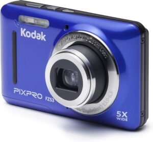 Kodak FZ53-BL Point and Shoot Digital Camera with 2.7″ LCD, Blue